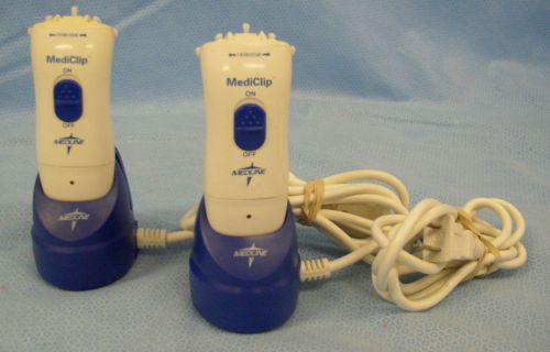 2 Medline MediClip Surgical Clippers w/ Charging Adapters #DYND70840