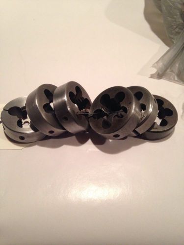 6pc Lot  1&#034; 7/8 3/4 Inch Nc Nf ROUND Adj. Split DIE 2&#034; DIA. OD. Tool Part