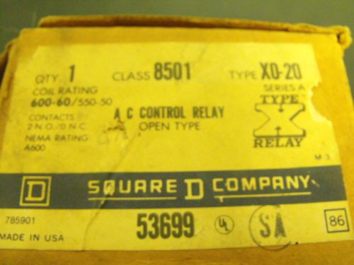 Square D AC Control Relay , Open Type , Type XO-20