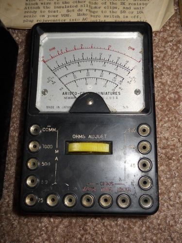 ARISTO-CRAFT  DC / OHM Vintage Analog  VOLT Meter TESTED , WORKING