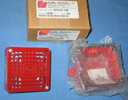 Federal signal red vibratone horn 450d b4 9-15.6vdc 450-012-34r - new old stock for sale