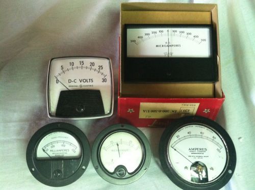 Lot of Antique Panel Meter Gauges Steampunk