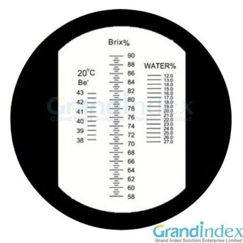 Plastic P-RHB-90ATC 58~90% Brix 38~43 Baume honey Refractometer Low Cost Auction