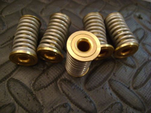 Brass Bushing Spring Carriage, .225 thru hole, 5/8&#034; x 1-1/8&#034;, 5pc lot