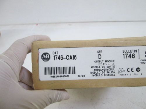 ALLEN BRADLEY 1746-OA16 SER. D (REMANUFACTURED) *NEW IN BOX*