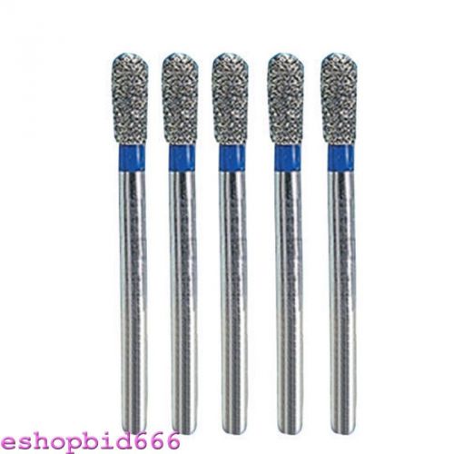 5 pcs Dental Diamond Burs Flat-end Tapered Medium FG 1.6mm High Handpiece EX-21