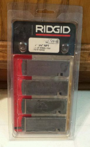 Ridgid 47745 1/2&#034;-3/4&#034; npt threading dies rh for universal heads new for sale