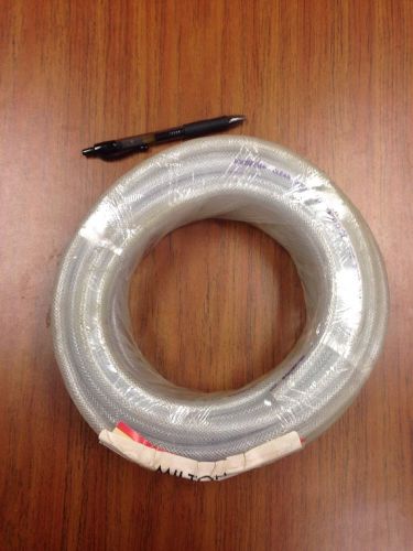 Milton 2440-50, bulk pvc tubing, 50 ft, 1/4&#034; id, .438 od, clear reinforced for sale