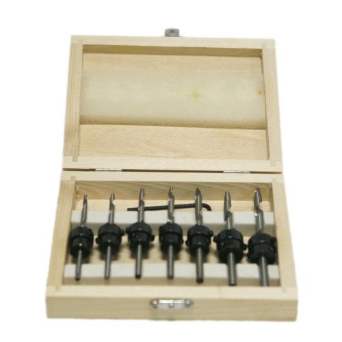 22pcs Tapered Drill &amp; Countersink Bit Wood Pilot Hole Tool Set Collar Adjustable