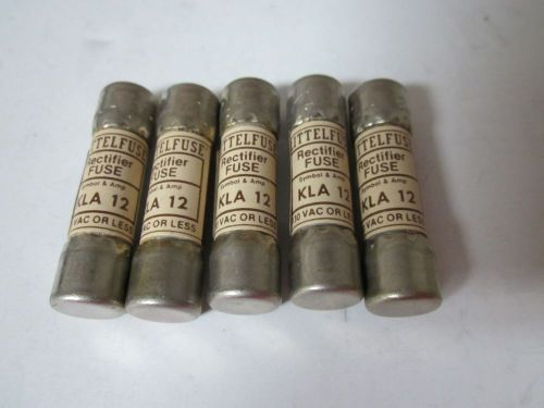 LOT OF 5 LITTELFUSE KLA-12 FUSE NEW NO BOX KLA 12