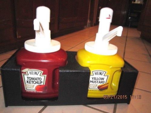 Heinz Ketchup &amp; Mustard Black ABS holder/dispenser/condiment organizer