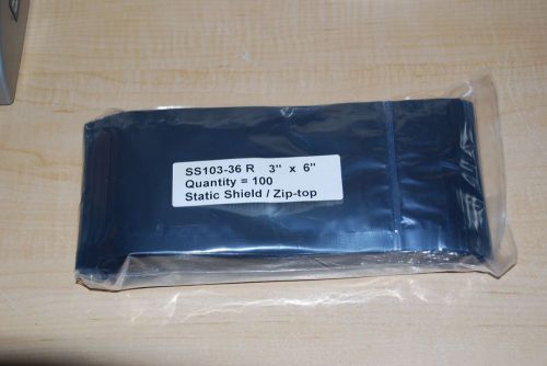 Static Shield, 3 x 6 &#034; 1,000 Zip-top  bags