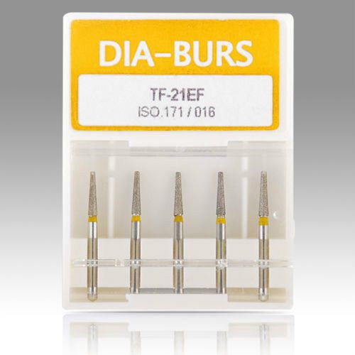 50* dental diamond bur for pointed cylinde high speed handpiece tf-21ef fg 1.6mm for sale