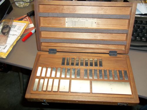 C.E. Johansson Gauge Blocks Set 0.1001&#034;-4&#034; 35PC set. Feb. 1946  (2-B)