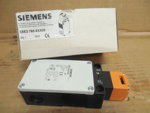 NEW SIEMENS SAFTY POSITION SWITCH 3SE3 760-6XX00 w/ LOCKED ENGAGEMENT