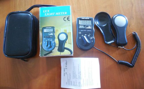 Vg VELLEMAN DVM1300 DIGITAL 200-50,000 LUX METER  in box w/ Case &amp; Instructions