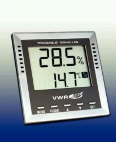 VWR  DIGITAL hi low THERMOMETER TRACEABLE Hygrometer humidity 36934-164 lo