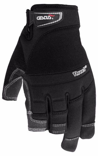 Cestus Black Three5 Framers Framing Fishing Fingerless Black Tactical Gloves L