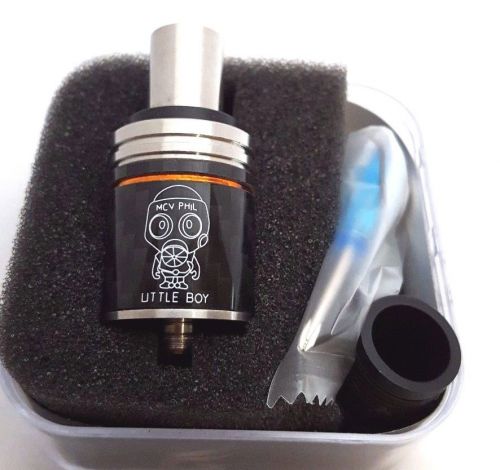 New Black Carbon Fiber Little boy RDA RBA Wide Mouth Dripper Clone 1:1 Vape