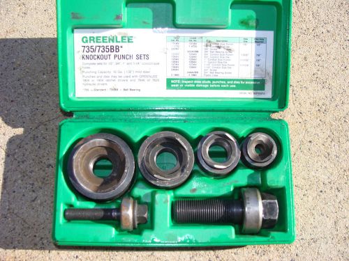 GREENLEE 735BB BALL BEARING KNOCKOUT PUNCH SET *worksgr8* NR