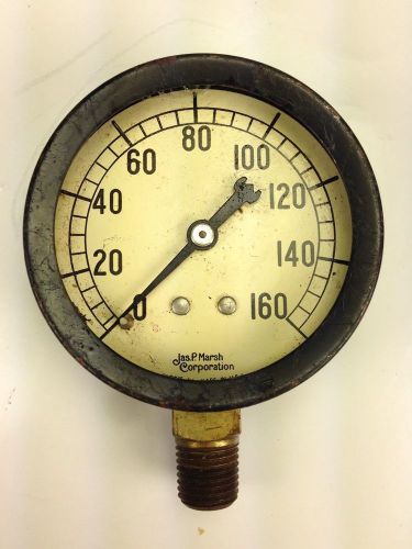 Vintage JAS. P. MARSH PRESSURE GAUGE - 160 Large