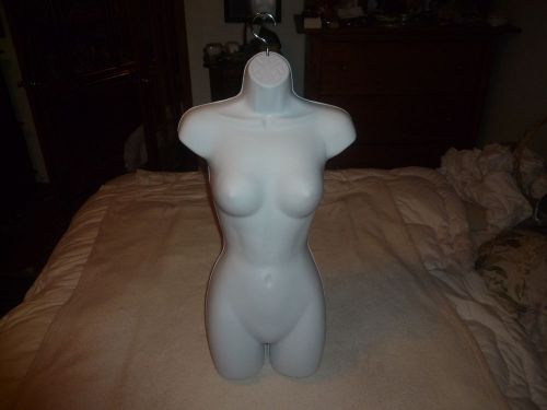 WHITE FEMALE MANNEQUIN BODY HANGING TORSO