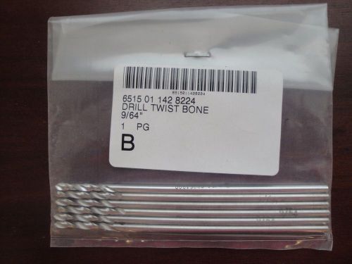 DRILL TWIST BONE 9/64  &#034;LOT OF 6&#034;   #6515-01-142-8224