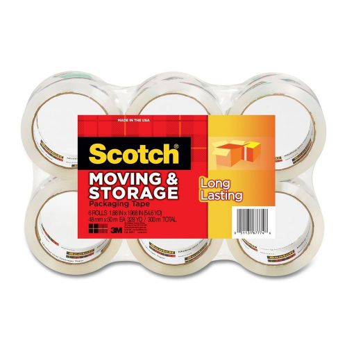 Scotch long lasting storage packaging tape 1.88 inches x 54.6 yards 6 rolls (... for sale