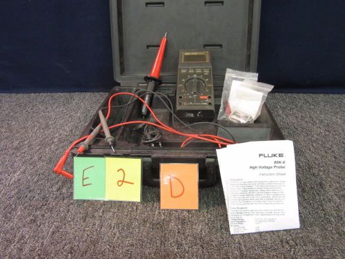 FLUKE 27FM MULTIMETER DIGITAL TEST EQUIPMENT HIGH VOLTAGE 80K-6 AMPS CASE USED D