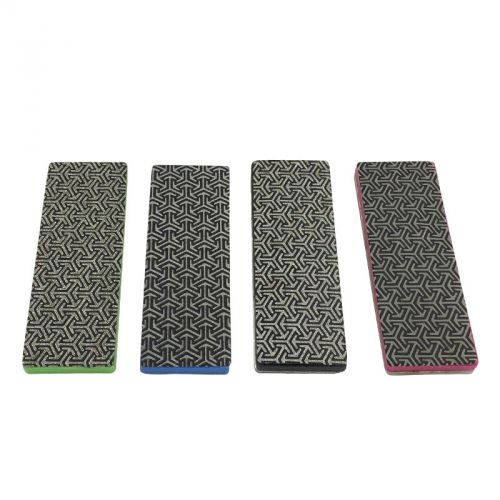 4PCS/SET 100*25*4mm  Diamond Coated Polishing Grinding Abrasives Four Grits Fine