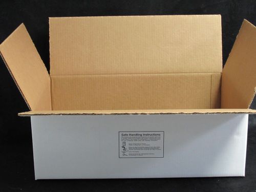 150ct WHITE CARDBOARD DOUBLE WALL FOOD SAFE FREEZER/KEEP FROZEN 23.5&#034;X16&#034;X8&#034; BOX