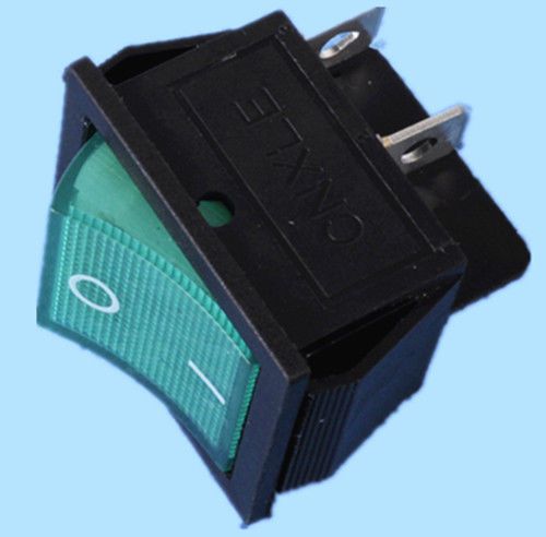 Green AC 250V 16A Rocker Switch 4 pin KCD4-201 SPST ON/OFF Mini Boat Switch