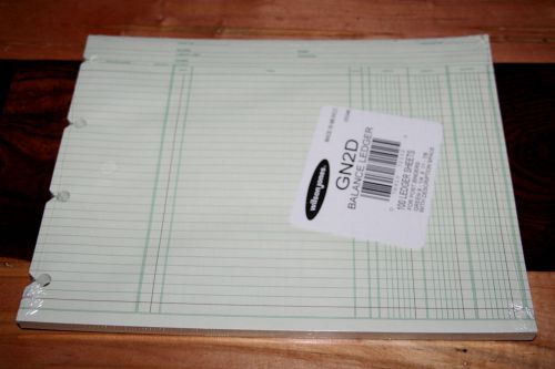 Wilson Jones GN2D 100 Balance Ledger Sheets 3 Column 9 1/4&#034; x 11 7/8&#034; NEW #1