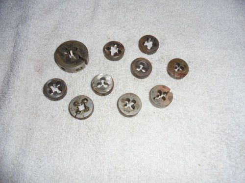 VINTAGE LOT OF 10 PIPE THREAD DIES #2