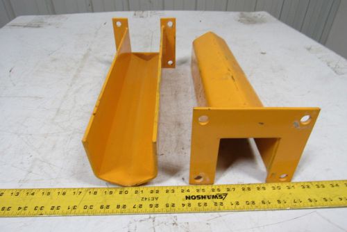 18&#034; tall 4 Bolt Pallet Rack Frame Protector Yellow Teardrop Lot of 2