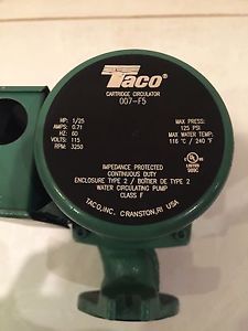 TACO CAST IRON CARTRIDGE CIRCULATOR PUMP 1/25 HP 007-F5 *NICE*