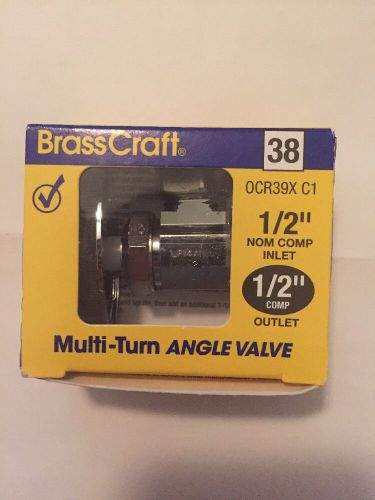 ANG VAL 1/2 NOM X 1/2 OD RIS Brass Craft Water Supply Line Valves OCR39X C1