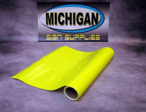 Yellow Fluorescent Sign Vinyl 24&#034; x 10 FEET Roll &lt;&gt;Great for Race Cars, Decals&lt;&gt;