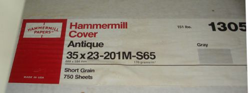 Hammermill cover antique gray 750 sheets 151lbs. 35x23 paper for sale