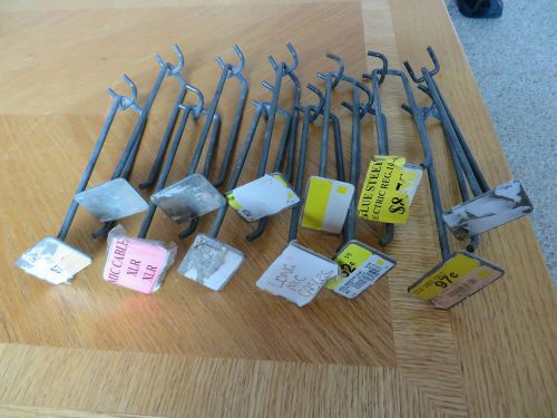 Lot of 12 slatwall/pegboard 8&#034; heavy duty scanning hook free priority mail ship! for sale