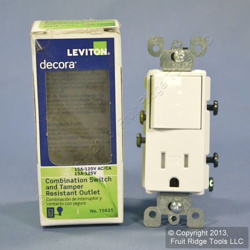 Leviton White TAMPER RESISTANT Decora Rocker Switch &amp; Receptacle T5625-WS