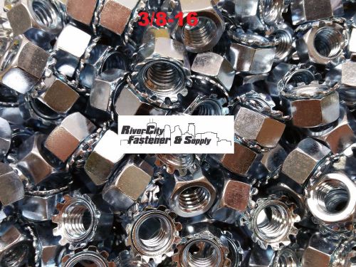 (50) 3/8-16 external star lock / kep nuts 3/8 x 16 locking keps nut / locknuts for sale