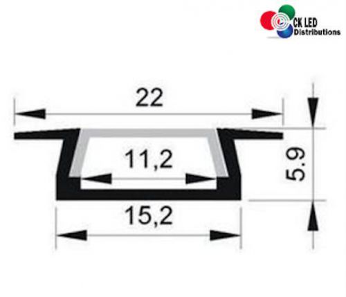 2206 5X2M Aluminium Profile Channel Extrusion LED Light 5050 5630 3528