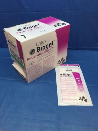 Biogel super sensitive latex surgical glove,size 7, 18 pairs for sale