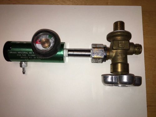 Probasics brass integral o2 regulator 50 psi cga 540 0-8 l/min for sale