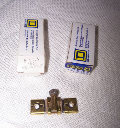 (2) NEW Square D B 11.5 Thermal Overload Heaters NIB