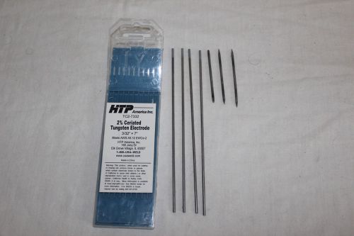 2% ceriated tungsten electrodes 7 pieces. 3/32&#039;&#039; diameter