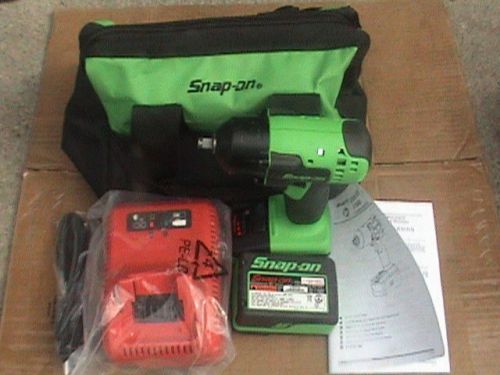 Nib snap on ct8810ag green 3/8 drive cordless impact wrench set for sale