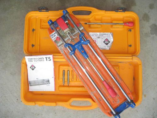 Felker Rubi TS-40 Tile Cutter, manual, case and 2 cutters