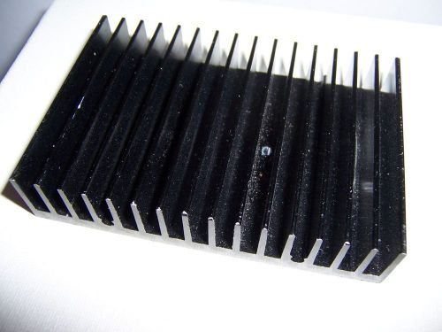 black flat-bottom aluminum heatsink heat sink 3 7/8&#034; x 2 5/8&#034; x 3/4&#034;